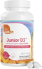 Zahler Junior D3 Vitamins 1000 IU - Chewable Vitamin D3 for Kids, 250 Count, Orange Flavor