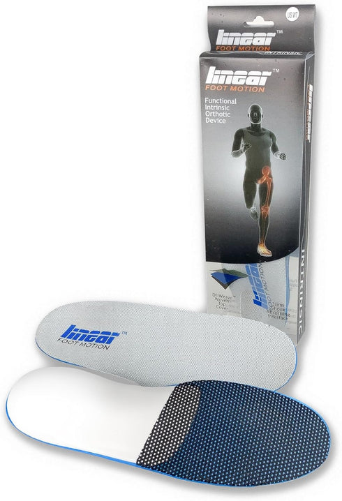 Linear Foot Motion Prescription-Grade Orthotic Insoles by High Arch Support Inserts for Men & Women Plantar Fasciitis