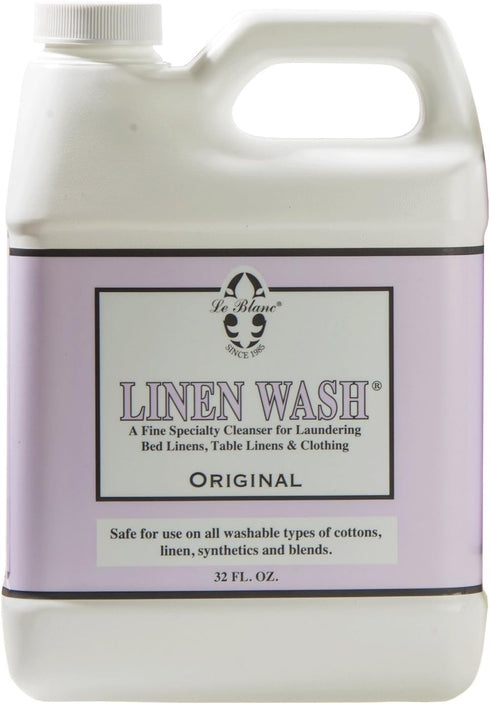 Le Blanc Linen Wash, Classic Scent, Clean Vintage Precious Heirloom Linens, 32 fl oz