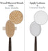 Long Handle Bath Body Brush & Lotion Applicator for Back Scrubber, Shower Brush with Soft Bristles for Wet or Dry