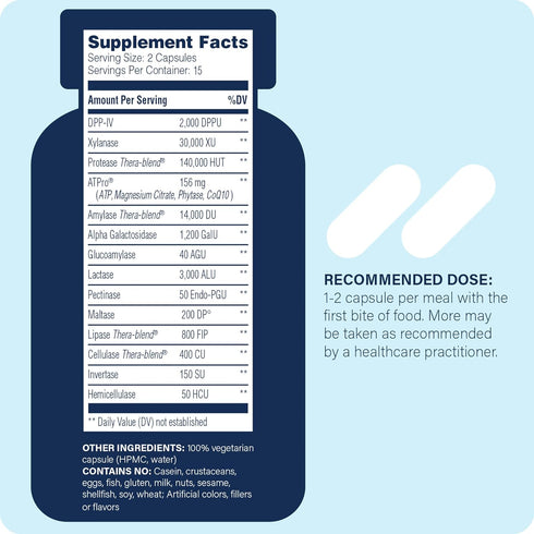 Intolerance Complex Digestive Enzyme Supplement, 30 Capsules