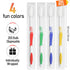 200 Packs Bulk Toothbrushes Individually Wrapped Manual Disposable Travel Toothbrush Set for Adults or Kids Made with a Medium Soft Large Brush Head Multiple Colors