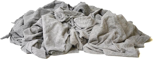 Recycled Gray T-Shirt Cleaning Rags - Shop Bulk Rag in (1 lb. Bag), Reusable 100% Cotton Dusting & Polishing Cloth