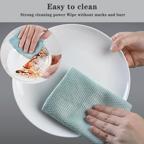 Streak Free Miracle Microfiber Cleaning Cloth, 15 Pack Lint Free Rags for Windows, Mirrors, and Housekeeping