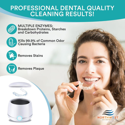 Ultrasonic Retainer Cleaner Solution Concentrate, 16 oz - Cleans Mouthguards, Invisalign, Nightguards, Odor Remover