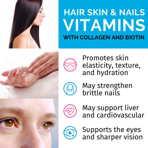Liquid Collagen Peptides for Women - Complex with Biotin Vitamin, Hydrolyzed Keratin Protein & Saw Palmetto - 2fl oz