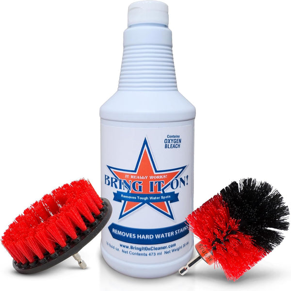 Bring It On Cleaner Hard Water Stain Remover + Grout Brush Cleaner