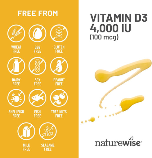 NatureWise Vitamin D3 4000iu (100 mcg) 1-Year Supply, 360 Count Mini Softgel for Immune Support