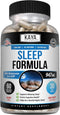 Kaya Naturals Sleep Support Formula with Melatonin - 60 Capsules - Aid Support Vitamin Supplement for Sleep, Stress,