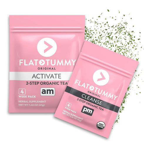 Flat Tummy Tea 2-step, 4 Week Program Detox Tea to Boost Energy