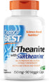Doctor's Best L-Theanine, 150 mg, 90 Count, Non-GMO, Gluten Free, Vegan Supplement to Reduce Stress & Sleep
