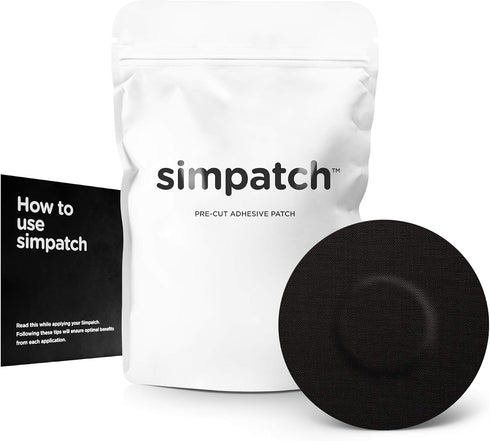 SIMPATCH Universal Adhesive Patch, No Hole (25-Pack) in Black