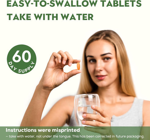1100mg SAM-e (S-Adenosyl-L-Methionine) Supplement - Highest Concentration of Active S,S Form Same for Mood, Joint &