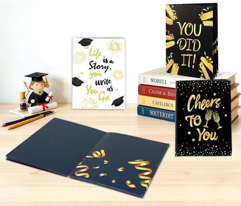 Sereliy 4 Sets 2026, Graduation Gift Card Book, Congrats Grad Money Holder Cards with Envelopes, Graduation Gift Card