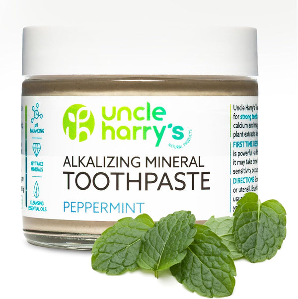 Uncle Harry's Peppermint Remineralizing Toothpaste | Natural Whitening Tooth Paste Freshens Breath