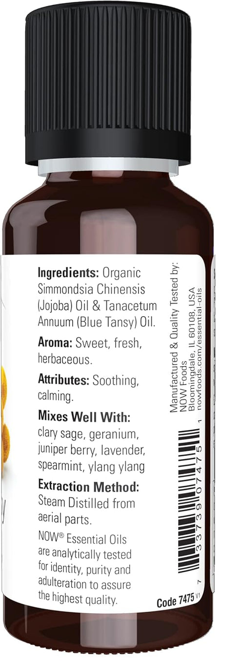 NOW Essential Oils, Blue Tansy Oil Blend, Soothing and Calming with a Sweet and Fresh Aroma, 1-Ounce