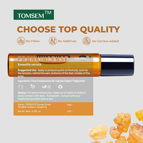 Spanish Premium Frankincense Oil Roll On – 100% Pure & Natural Frankincense Essential Oils for Versatile Aromatherapy