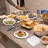 Set, 7-inch, 9-inch 100 Disposable Paper Plates Eco friendly Heavy Duty Plates and Napkins Party Supplies, Compostable