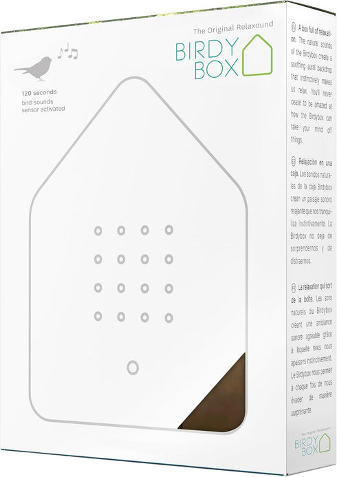 RELAXOUND Original Birdybox American Robin - Modern Nature Sound Box - Relaxing Cheerful Bird Concert - Motion Sensor