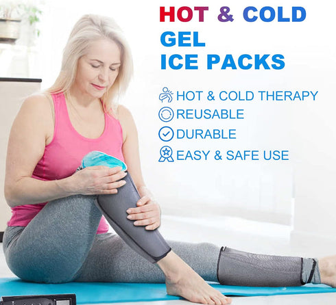 Ice Packs for Injuries, 8 Pack Soft Gel Pack, Hot and Cold Compress for Kids, First Aid, Pain Relief