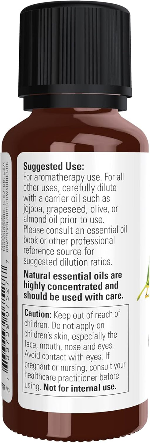 NOW Essential Oils Eucalyptus Radiata Oil, 1-Ounce, 100% Pure, Vegan, Aromatherapy Scent