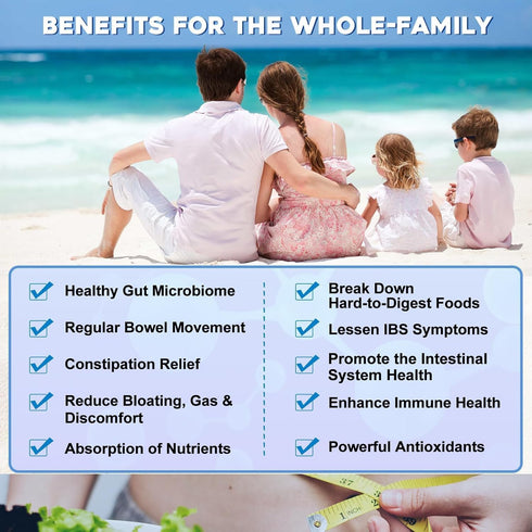 Probiotics for Women & Men, 100 Billion Plus Digestive Enzymes & Prebiotics, Highest Potency 3-in-1 for Digestive Health