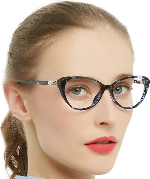 MARE AZZURO Progressive Blue Light Blocking Reading Glasses, Multifocus Readers 0-4.0 (Blue, 250)