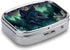 NWTRJ 2 Forest Wolf Pill Box Compartment Pill Case Portable Pocket Pill Organizer Medicine Vitamin Organizer for Men