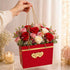 Toni Crafty 4 floral bags pcs red, flower boxes for arrangements, Hand bag with Metal Chain Waterproof Florist purse