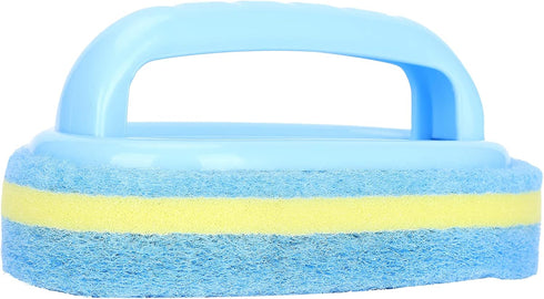 Cleaning Sponge Brush with Comfortable Handle for All Purpose Floor, Bathroom, Carpet, and Bathtub Cleaning