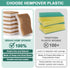 JiedHiur 12Pack Natural Kitchen Sponge, Biodegradable Cellulose and Coconut Scrubber, Eco Friendly Sponges for Dishes