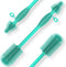Double Sided Cleaning Brush, Soft Kitchen Scrub Brush, Reusable Silicone Bottle Cleaning Brush with Long Handle