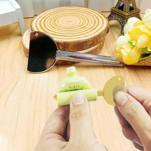 HIQU and HIST 3 Pcs Toothpaste Tube Squeezers,Stainless Steel Toothpaste Squeezer,Metal Manual Dispenser Roller Tube