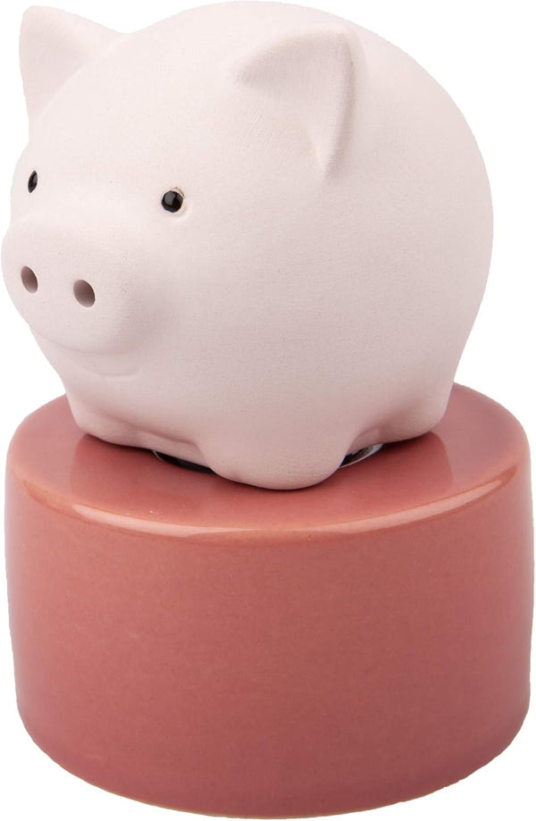 Pinky Pig, Diffusers for Essential Oils and Aromatherapy Fragrance, Non-Electric Ceramic, White