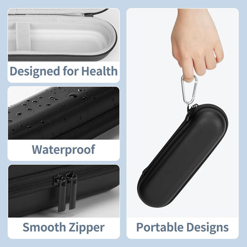 Yinke 2 Set Yinske Toothbrush Travel Case with Head Caps for Oral-B/Philips Sonicare Electric Toothbrush: Waterproof