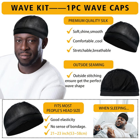 Wave Pomade for Men, Strong Hold Hair Cream for 360 Wave Training, Moisture, Control, and Silky Shine