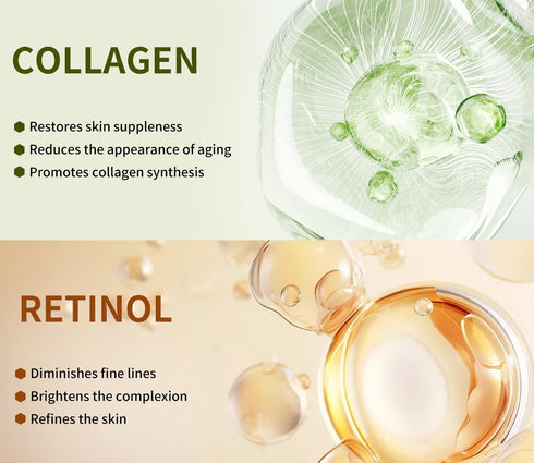 Anti Aging Face Sheet Masks, Coenzyme Q10 Retinol Collagen, 10 Sheet Spa Masks for Deep Repairing & Moisturizing