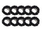 Pack of 10 Small Velvet Scrunchies - Mini Thin Elastic Hair Ties for Women Hair Accessories (Black)