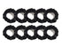 Pack of 10 Small Velvet Scrunchies - Mini Thin Elastic Hair Ties for Women Hair Accessories (Black)