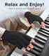 Compression Gloves for Arthritis Pain Relief, Fingerless Circulation Gloves for Men & Women, 1 Pair Black L