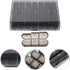 SHINYPASING 21 Portable Pill Organizer Medicine Box Compartments Weekly Medicine Storage Black Case Vitamin Organizer