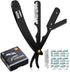 Utopia Care Professional Straight Razor for Men - Barber Safety Razor with 100 Pack Blades, Black