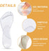 2 Pairs Adhesive Gel Arch Support Cushion Insoles, Invisible Slim Inserts for Pain Relief, Anti-Slip Shock Absorption