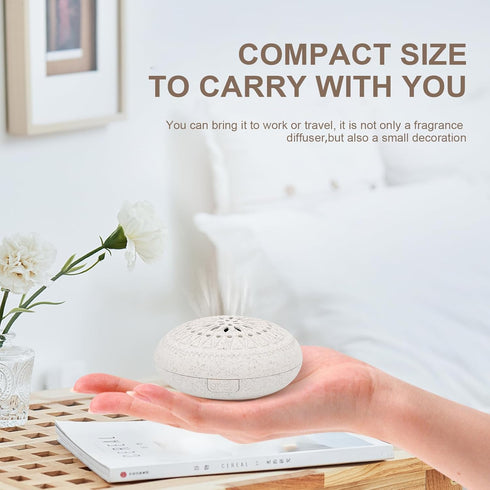 Ryistc Travel Sized Portable Mini Diffuser for Essential Oils Multifunction Waterless No Sound Mini Aromatherapy