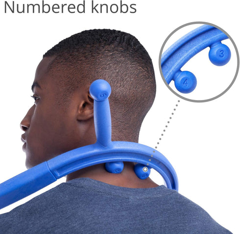Body Back Buddy Elite - Versatile Handheld Massage Stick for Full Body Pain Relief, Professional Grade (Blue Elite 1.1)