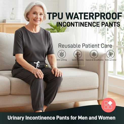 Yodilala TPU Waterproof and Leak-Proof Reusable Incontinence Pants, Leak-Proof and Washable Urinary Incontinence Pants