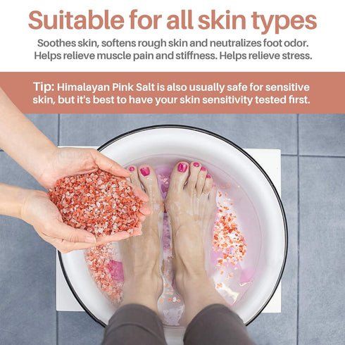 MAQIHAN Pink Salt - 14.5 Oz Pink Himalayan Bath Salt for Foot Soak and Body Care