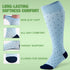LIKAWEN 2 15-20 mmHg Pairs Bamboo Plus Size Compression Socks Wide Calf for Women and Men Knee High Support Stockings