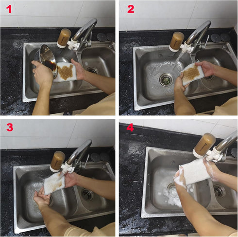 shengyoude (5 New thickened double-sided metal wire dishwashing cloth, suitable for both dry and wet use, scratch free