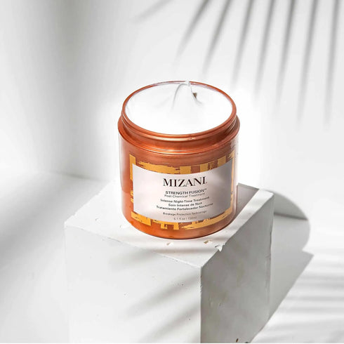 Mizani Strength Fusion Intense Night-Time Treatment - Deeply Nourishing Hair Mask with Shea Butter for Curly Hair